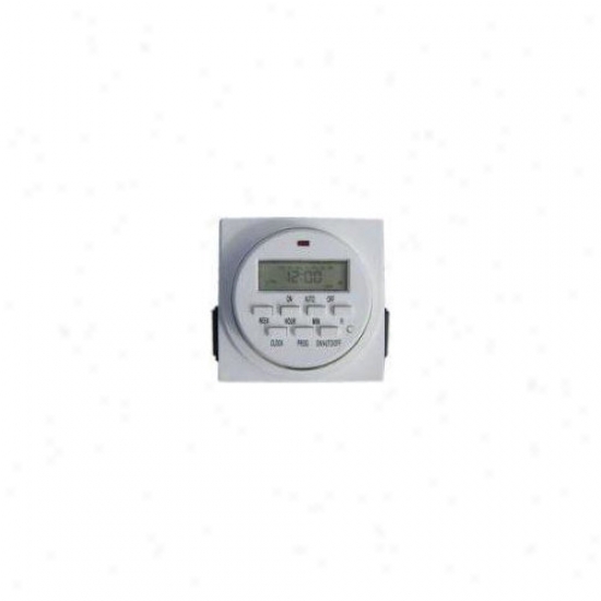 Aqua Euro Usa Dual Outlet Digital Timer In White