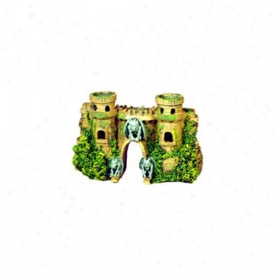 Blue Ribbon Pet Products Ablee123 Resin Ornament - Castle Fortress With Gargoyles