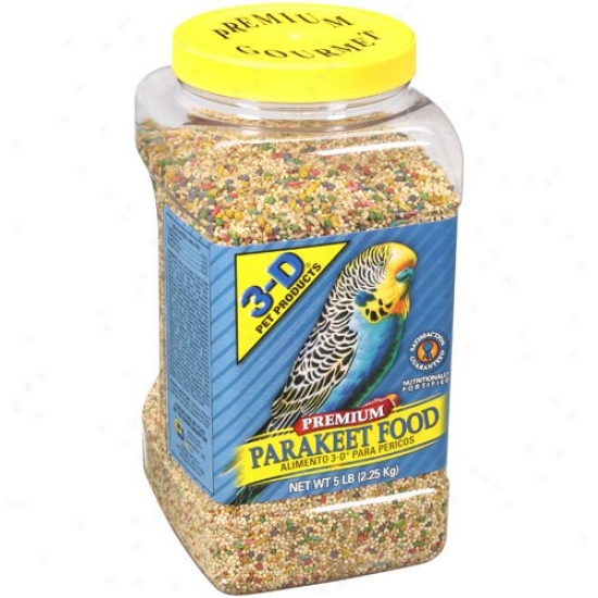 3-d Pet Porducts Premium Parakeet Food, 5 Lb