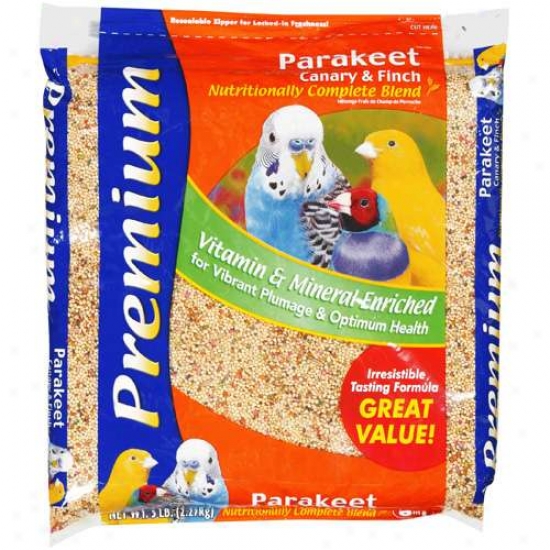 8in1: Premium Parakeet Canary & Finch Nutritionally Complete Blend Pet Food, 5 Lb