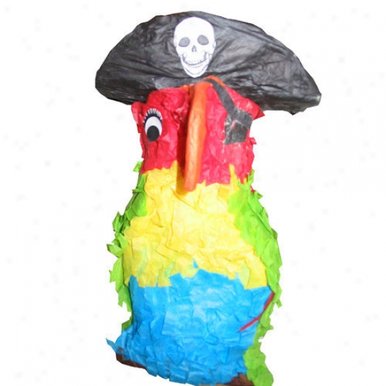 Fetch-it Pets Polly Wanna Pinatas Pirate Parrot Bird Toy