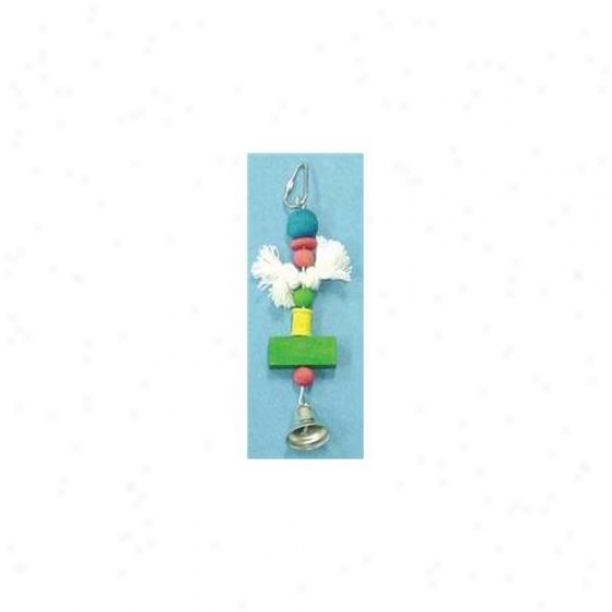 North American Pet Bbo22156 Beads- Knot- Spool- Block And Bell Toy For Birds