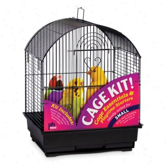 Prevue Fondling Products Round Top Bird Cage Kit - Black