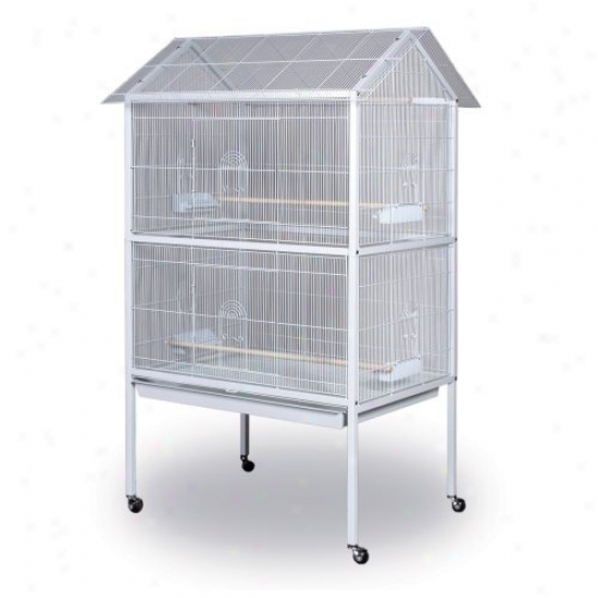 Prevue Pett Products White Aviary Flight Cage With Stand - F030