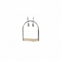 Caifec 315 8 Inch Means Stainless Steel Swing With Natural Wood Perch