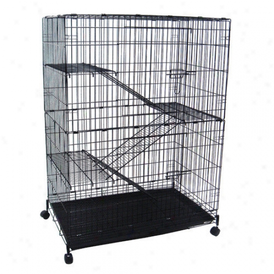 Yml 4 Levels Small Animal Cage In Black
