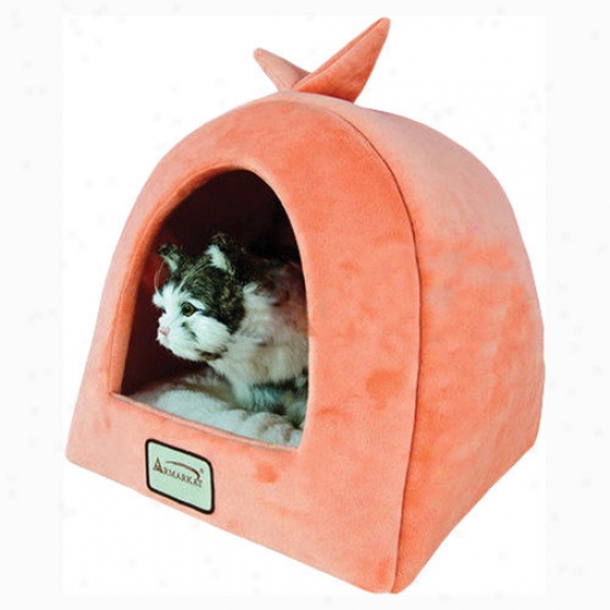 Armarkat Cat Bed In Orange And Ivory