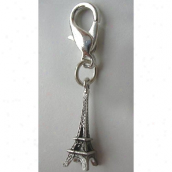 Diva-dog 2468133 Eiffel Tower Collar Chrm Silver