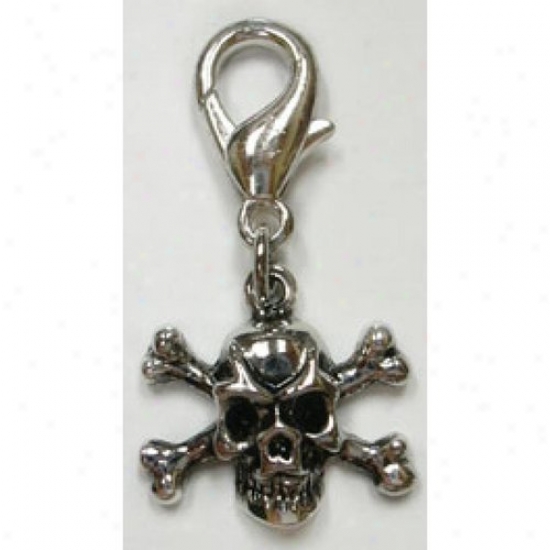 Diva-dog 3847101 Slulll And Crossbones Collar Charm