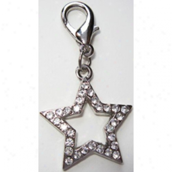 Diva-dog 4217463 Clear Crystral Hollow Star Collar Charm