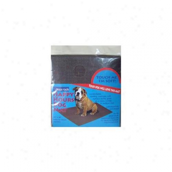 Dogs Rock 00641 Happy Hpurs oDg Mat - Chocolate Brown
