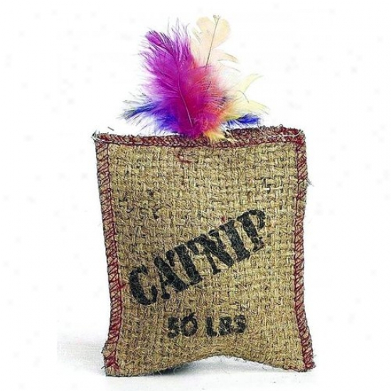 Ethical Cat 2984 Jute And Feathwr Sack With Catnip