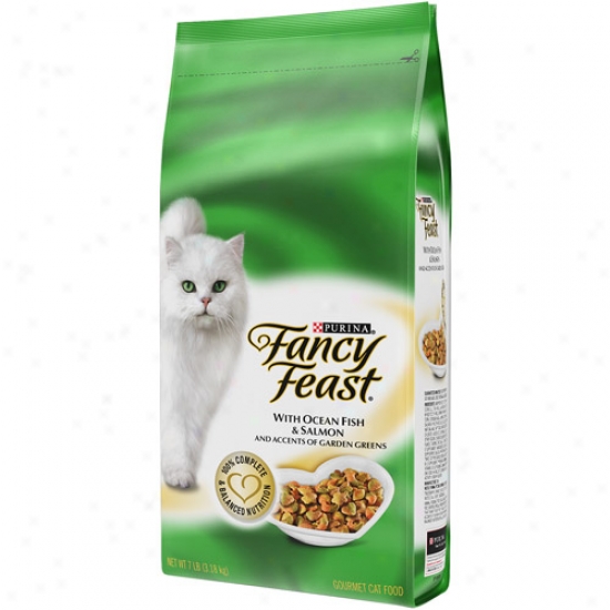 Fancy Feast Dry With Ocean Fish And Salmon Cat Food, 7 Lbs