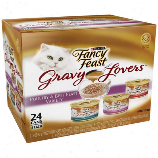 Fancy Feast Gravy Lovers Poultry And Beef Wet Cat Food (3-oz Can,case Of 24)