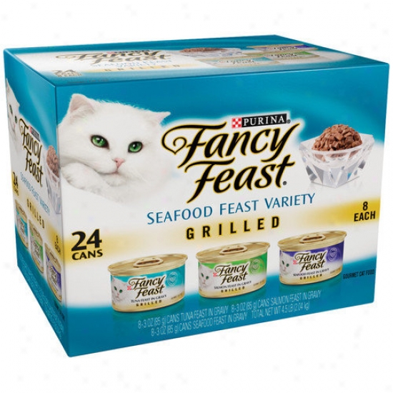 Fancy Feast Grilled Seafood Feast Variety Wet Cat Food (3-oz Can,case Of 24)