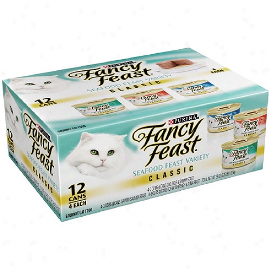 Fancy Feast Loaf Fish Kind Pack Purina Canned Cat Food, 12pk Of 3oz Cans