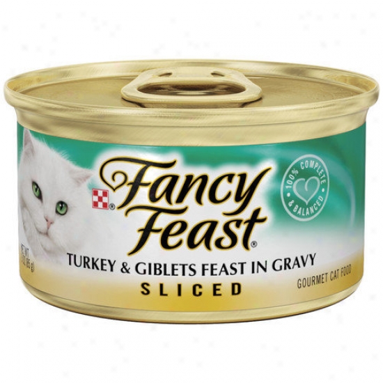 Fancy Feast Sliced Turkey And Giblets Wet Cat Food (3-oz Can,case Of 24)
