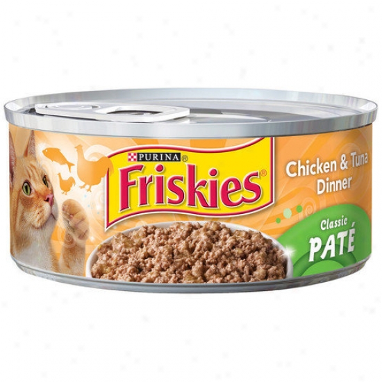 Friskies Classic Pate Chicken And Tuna Dinner Wet Cat Food (5.5-oz Be able to, Case Of 24)