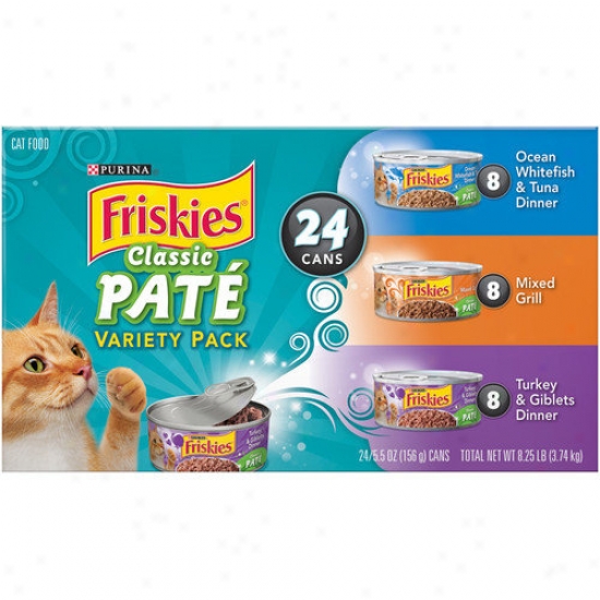 Friskies Classic Pate Wet Cat Food Variety Pack (5.5-oz Can, Case Of 24)