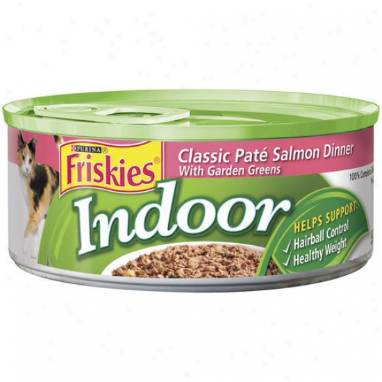 Friskies Indoor Salmon Entree Moisten Cat Food (5.5-oz Can, Case Of 24