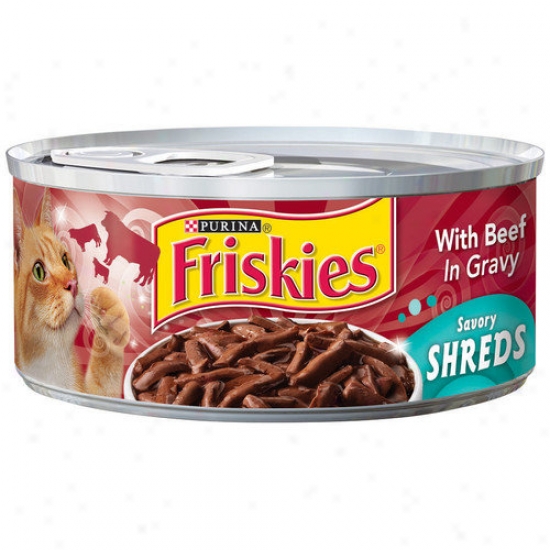 Friskies Savory Shreds Beef Wet Cat Food (5.5-oz Can, Case Of 24)