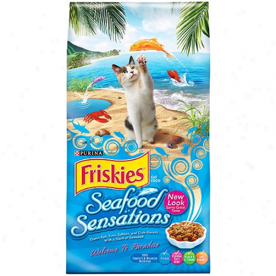Friskies Seafood Sensations Purina Dry Cat Food, 6lb