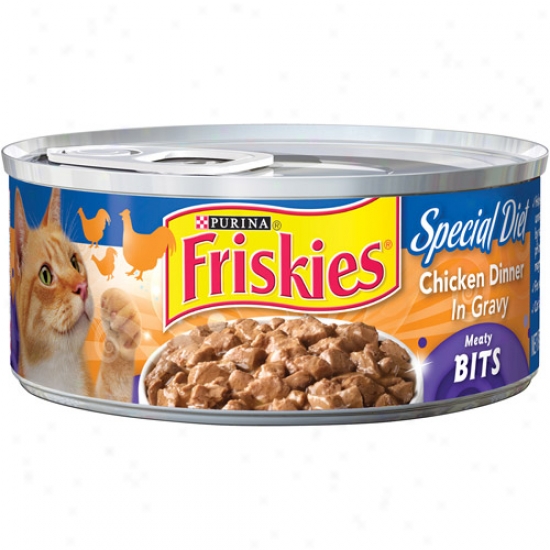 Friskies Specizl Diet Meaty Bits Chicken Dinner In Gravy Canned Cat Food, 5.5 Oz