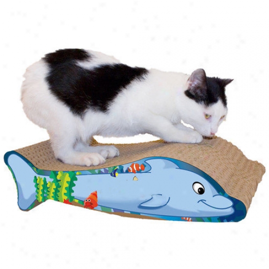 Imperial Cat Dolphin Recycled Paper Cat Scratching Board