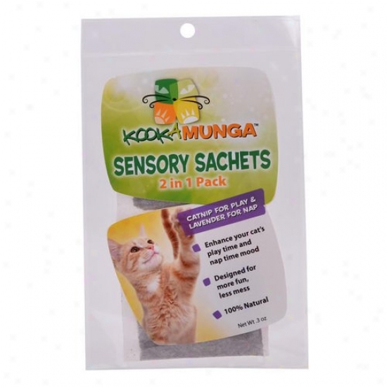 Kookamunga Catnip & Lavender Sensory Sachets ,3 Oz