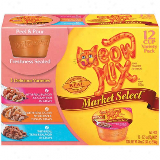 Meow Mix Market Slect Variety Pack Wet Cat Food, 12pk