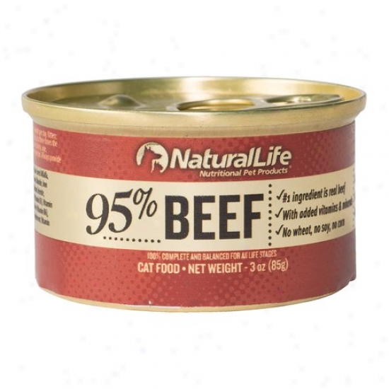 Natural Life 95% Beef Canned Cat Food, 3 Oz