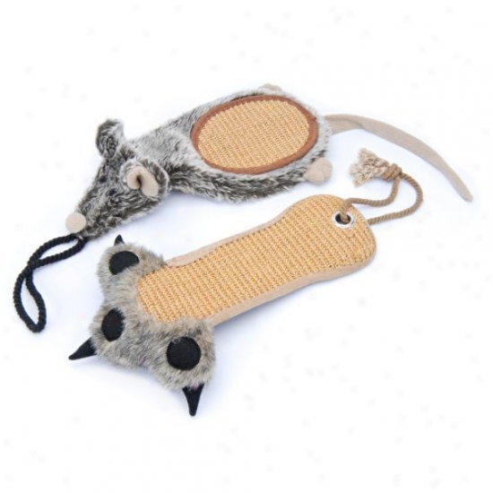Penn Plax Scratcherz Plush And Sisal Scratching Toys