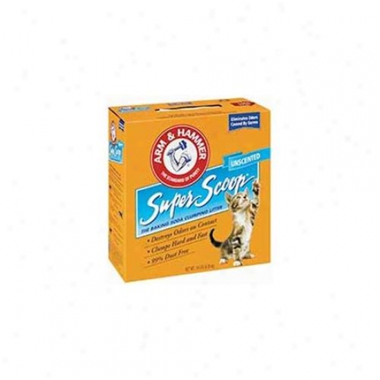Super Scoop Clumping Litter  Unscented - 14 Lbs.   - 02141 -pack Of 3