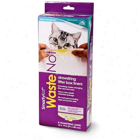 Worldwise 39802 Smartykat Wastenot Drawstring Litter Box Liners-jumbo - White