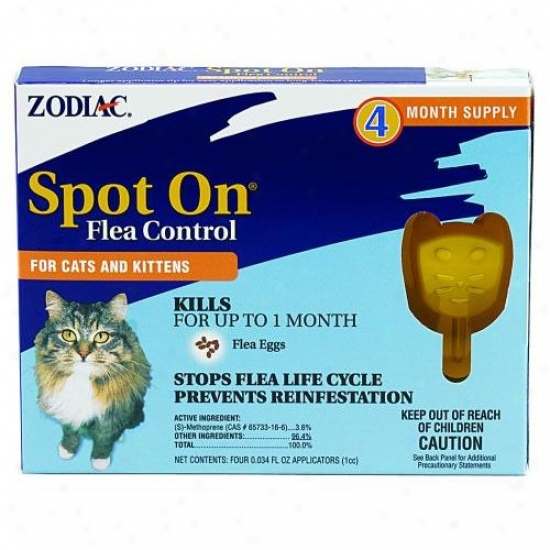 Zodiac 10O505296 Spot On Flea Control For Cats