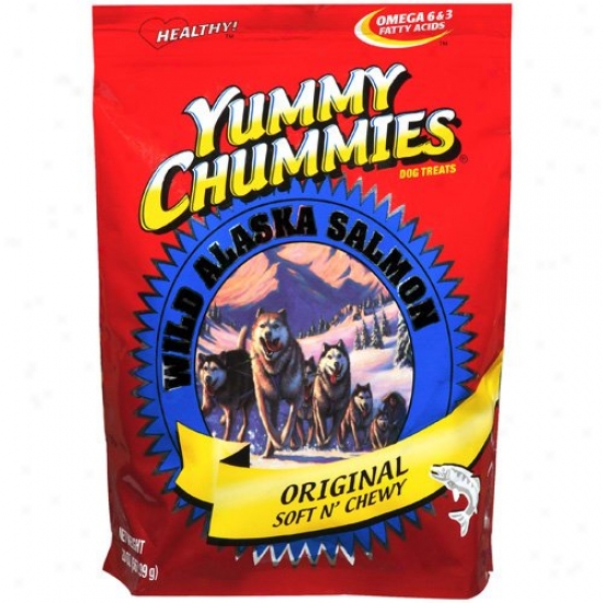 Northern Paws 10'' Yummy Chummies Wild Alaska Salmon Original Soft N' Chewy Dog Treat