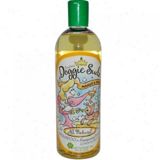 Austin Rose Caroline's Doggie Sudz Shampoo For Pampering Pooch Mango And Neem 16 Oz