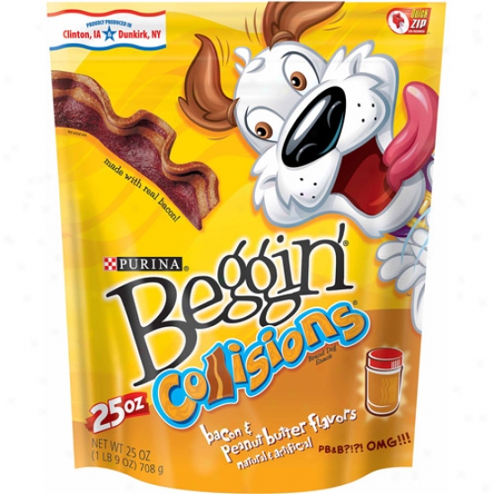 Beggin' Collisions Bacon And Peanut Butter Flavors Dog Snack, 25 Oz