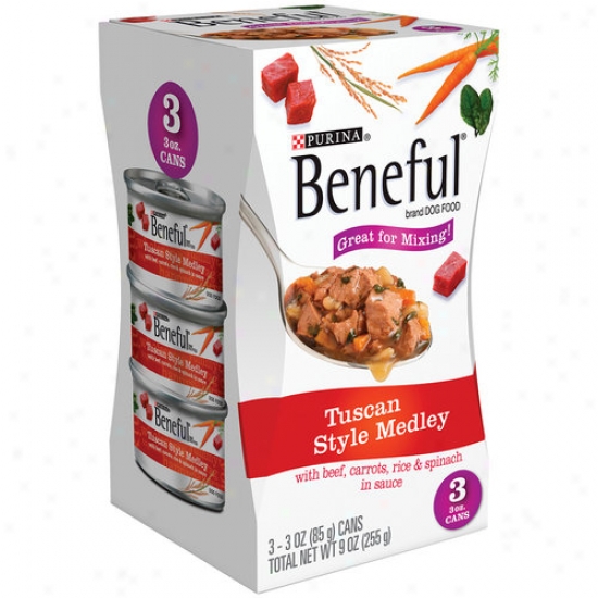 Beneful Tuscan Style Medley Canned Dog Food, 3 Oz, 3 Count