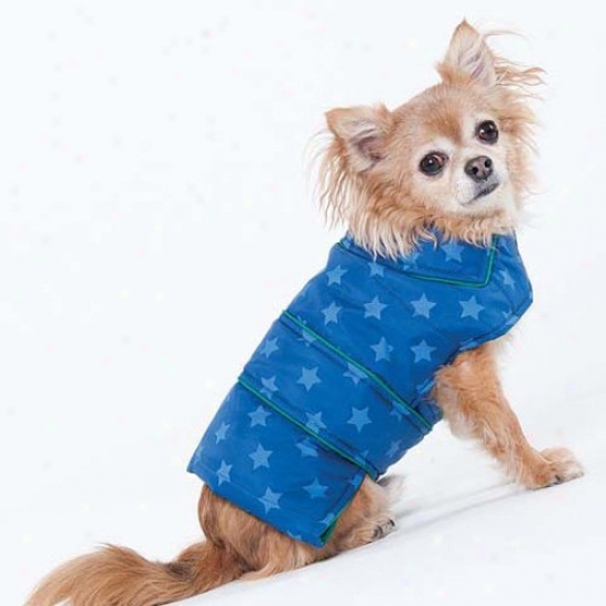 Blue Star Puffy Blanket Coat