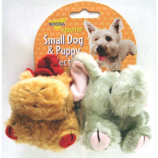 Booda Pet Products Squater Moose/elepjant Dog Toy (2 Pack)