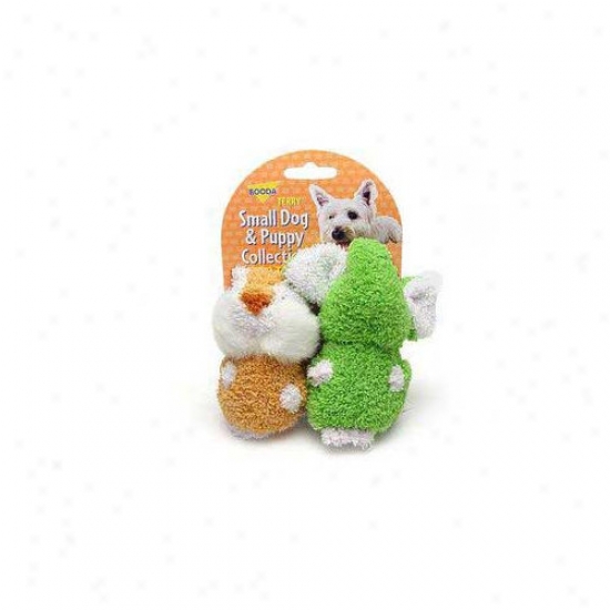 Booda Pet Products Terry Elephant/chipmuck Dog Toy (2 Pack)