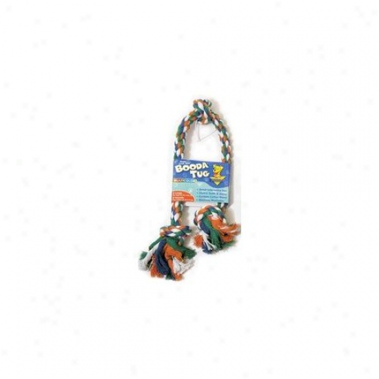 Booda Pet Products Three Knot Rope Bone Dog Toy In Red, White And Blue