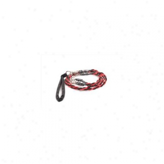 Bungee Pupee Bt203d Double Medium Up To 45 Lbs - Red And Black 4 Ft.  Leash