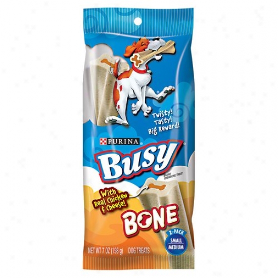 Busy Bone Dog Treats With Real Chicken And Cheese, 2-count, 7 Oz