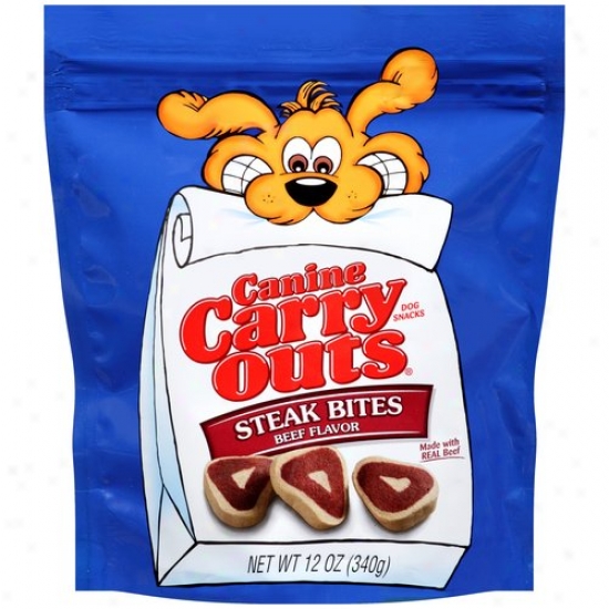 Canine Carry Outs Steak Bites Beef Flavor Dog Snacks, 12 Oz
