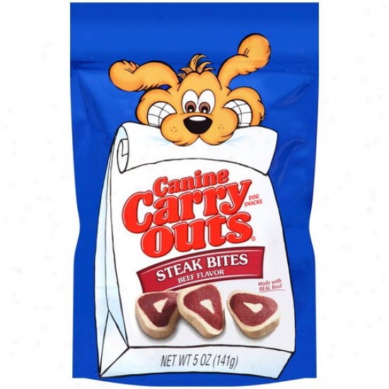 Canine Carry Outs Steak Bites Beef Flavor Dog Snacks, 5 Oz