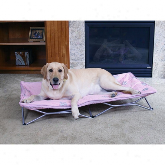 Carlaon Pet Products Large Portable Pup Dog Bed, Pink