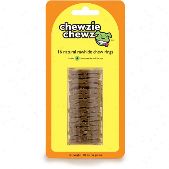 Chewzie Dog Chewzie Chewz Small Rawhide Chew Rings, 16ct