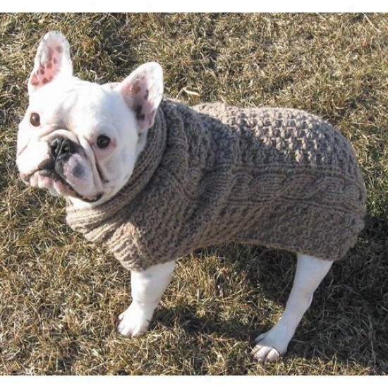Cool Dog Pink Cable Dog Sweater